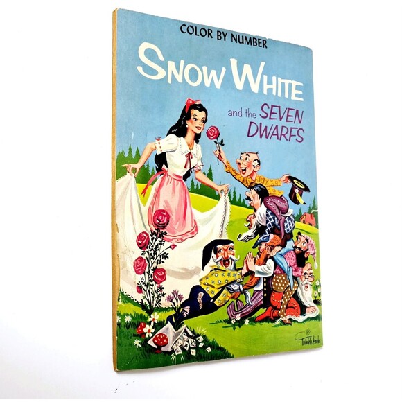 Snow White & The Seven Dwarfs 1962 Coloring Book USA 29 Cent Complete *READ*EUC - Picture 6 of 10